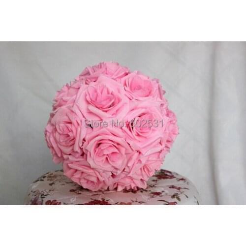 SPR Free shipping 25CM*12pcs Pomander rose ball wedding kissing flower ball party/home decoration flowe