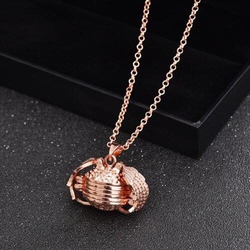 Charms Magic 4 Photo Pendant Memory Floating Locket Necklace Angel Wings Flash Box Fashion Album Box Necklaces Christmas Gifts