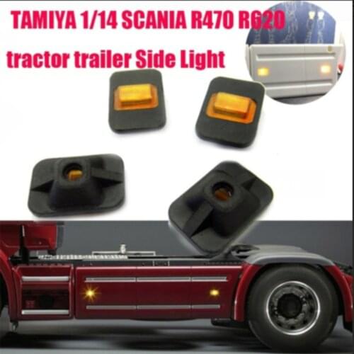 Tamiya scania truck side skirt led lamp for 1/14 scale rc scania actros r620 56323 r470 tractor trailer truck