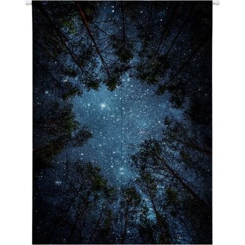 European and American Forest Starry Plant Door Curtain Feng Shui Half Curtain Partition Entrance Curtain Noren