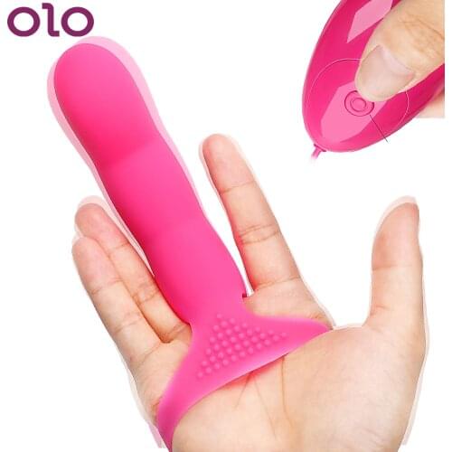 OLO Finger Vibrator 7 Speed Strap On Female Masturbation G-spot Clitoris Stimulator Vibrators Sex Toys for Women