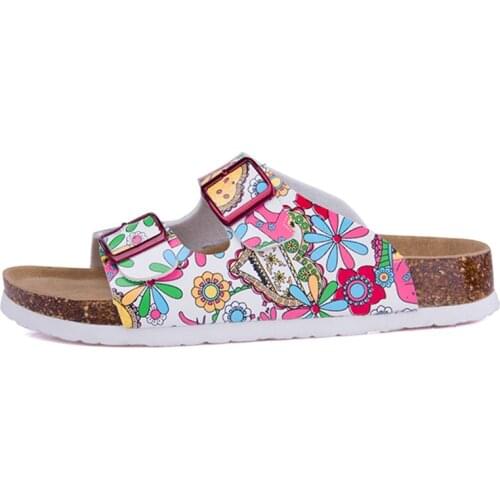 2020 New Summer Women Beach Cork Slippers Casual Double Buckle Clogs Slides Couple Slip on Slipper Shoe Plus Size 35-45 Hot sale