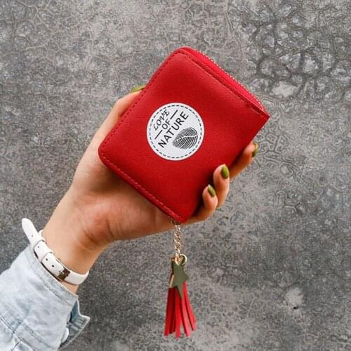 Women Star Tassel Wallet Mini Zipper Poucht Coin Change Purse Wallets Credit Bank ID Card Holders Case Cover Hand Bag Wallet