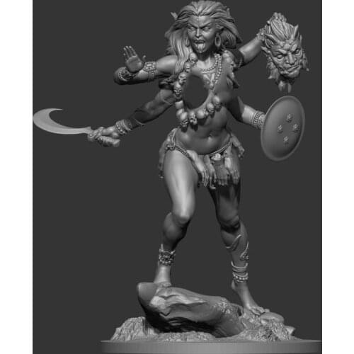 1/32 54MM Goddess Kali stand 54MM Resin figure Model kits Miniature gk Unassembly Unpainted
