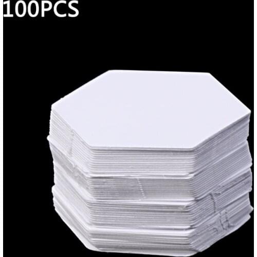 100Pcs Hexagon Templates for Patchwork Paper Quilting Sewing Craft DIY Six Sizes 448B