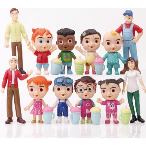 12pcs/set Hot!Cartoon Anime Figures Toy For Cocomelon Model Dolls PVC Cocomelon Toys Kids Toys Christmas Gift Cake Decor