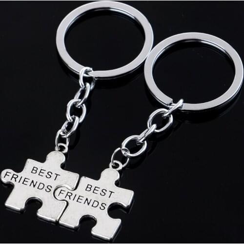 36PC Puzzle Best Friend Keychains Charm Pendant Women Men Friendship Keyrings Key Chainds Friendship Jewelry Xmas Gifts Fashion