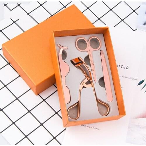 4PCS/Set Cosmetic Tool Multi-function Eyelash Clip Tweezers False Eyelash Assistant