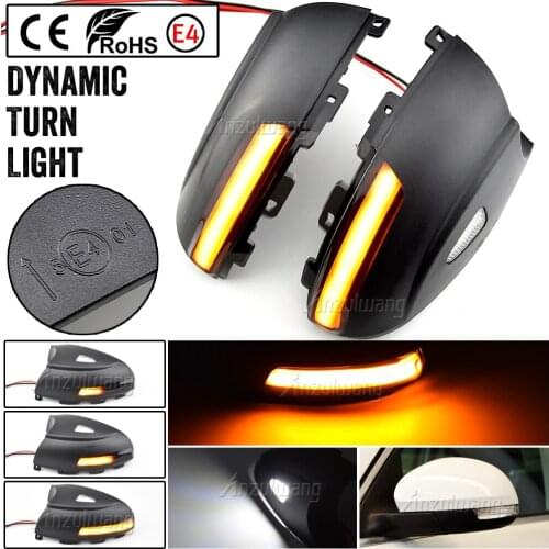 Car Left Right Rearview Side Mirror Turn Signal LED Repeater Light Lamp For VW Sharan 2012-2015 Tiguan 2008-2016 Dynamic lights