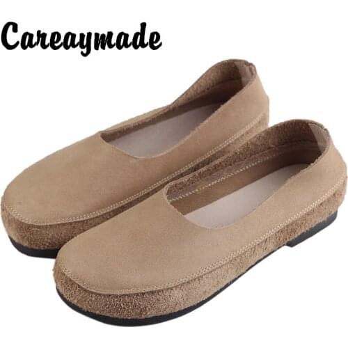 Careaymade-Mori womens Retro literary national style Genuine leather womens shoes comfortable soft leather soft soles shoes