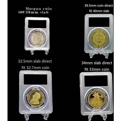New!!! III COIN case Graded IDENTIFICATION COIN DISPLAY SLAB/slabs storage CLEAR COIN SNABS/slabs clear color 1 pcs/lot