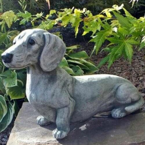 Dog Resin Decor Sitting Pivot