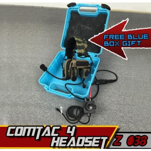 Z-TAC Arsoft Air Gun comtac IV Headset Tactical Supporting Standards PTT Kenwood Anti Noise Headphones Earphone For Shooting