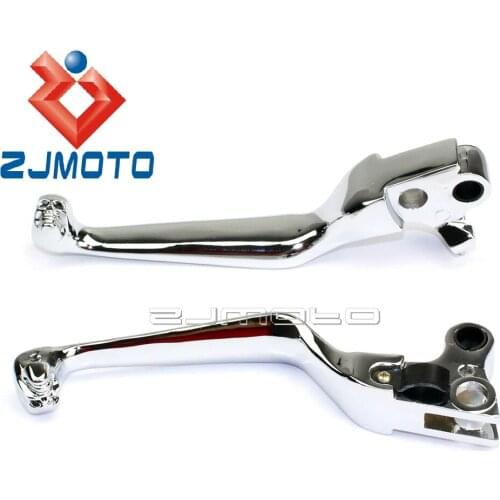 Chrome Motorbike Brake Clutch Levers For Sportster XL 883 1200 1996-2003 Softail Fat Boy Dyna Street Bob Road King 96-2010