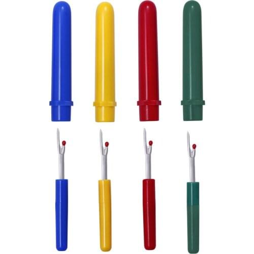 4PCS Seam Ripper Cross Stitch Sewing Tools Sharp Stitches Removed Tool Safe Plastic Handle Craft Thread Cutter