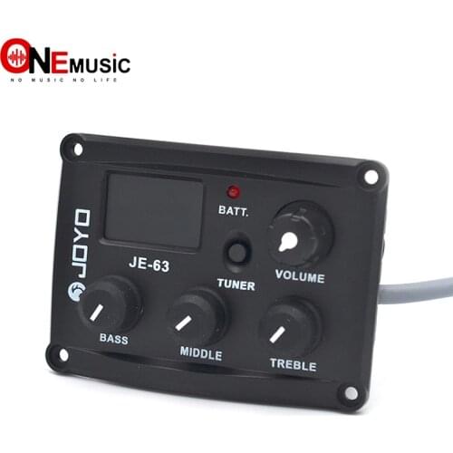 JOYO JE-63 Ukulele Ukelele Uke Piezo Pickup Preamp System 3-Band EQ Equalizer LCD Display with Tuning Function