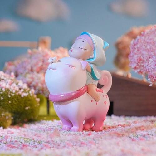 KEMELife Moonlight Sakura Blind Box Random Toys Cute Anime Action Figure Surprise PVC Model Figurine Gift Birthday 9Pcs/Set