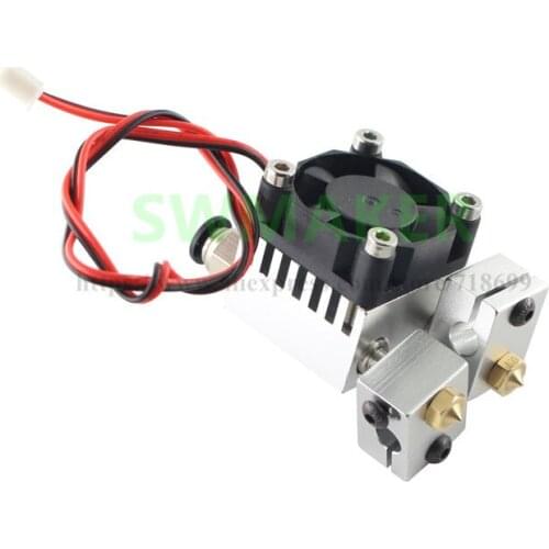 Chimera Hotend Multi-extrusion hotend kit V6 single Head Extruder HotEnd 0.4mm Nozzles 1.75mm/3.0mm with fan 3D printer