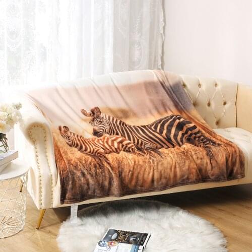 MERRYLIFE Zebra Print Fashion Blanket Couch Sofa Cover Travel Youth Bedding Outlet Fleece Thick Blanket Bedspread Decoration