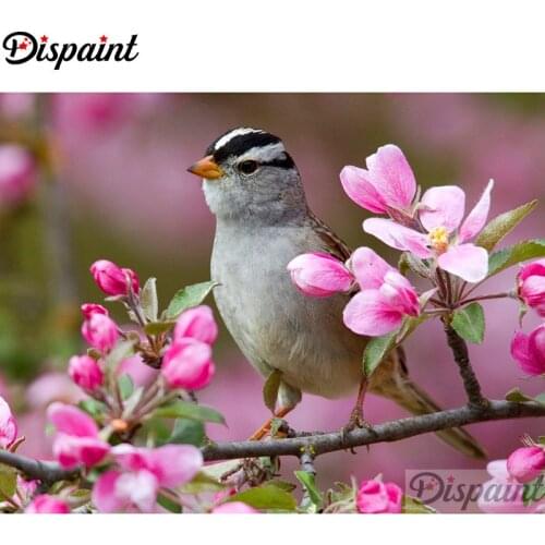 Dispaint Full Square/Round Drill 5D DIY Diamond Painting "Birds and flowers" Embroidery Cross Stitch 3D Home Decor A10959