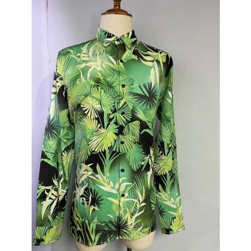 NK40022Fashion Mens Shirts 2021 Runway Luxury famous Brand European Design party style Mens Clothing