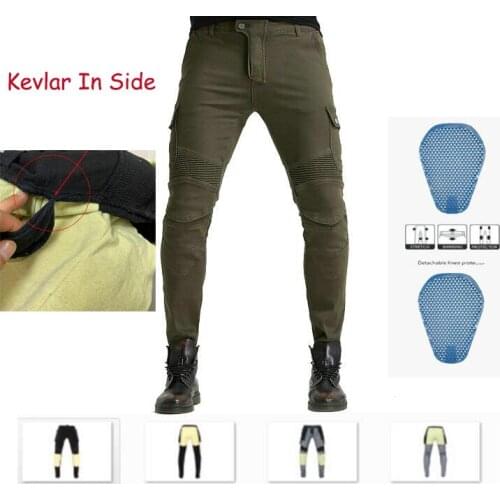 2020 New upgraded quality wear-resistant cycling pants cycling jeans mens and womens anti-fall motorcycle trousers With 4 pads