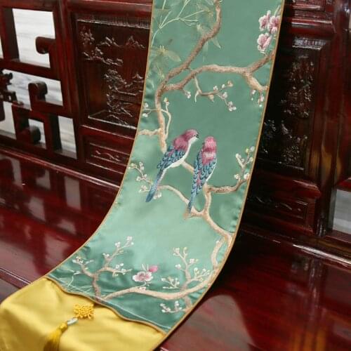 The new Chinese classical embroidery tablecloths table runners living room table TV cabinet coffee table cloth flag bed runners