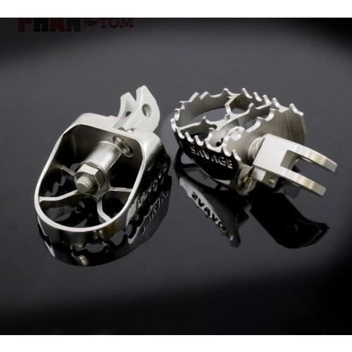 For KTM 690 DUCK 2012-2017 Stainless Steel Foot Pegs ADVENTURE FootRest Footpegs Foot rest