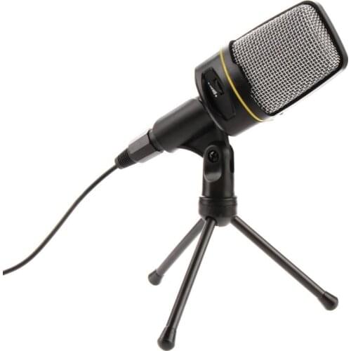 Professional Condenser Microphone Kit 3.5mm Plug Home Stereo Mic With Stand Tripod For Computer PC Phone YouTube Video