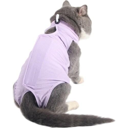 Cat Professional Recovery Suit After Surgery Wear Clothes Pajama For Abdominal Wounds Skin Diseases E-Collar Alternative Vest