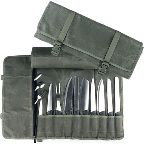 Roll Bag Chef Knife Bag Kitchen Storage Bags Portable Knife Holder Multifunction Knife Carrying Bag Chef Tool Organizer JU32309