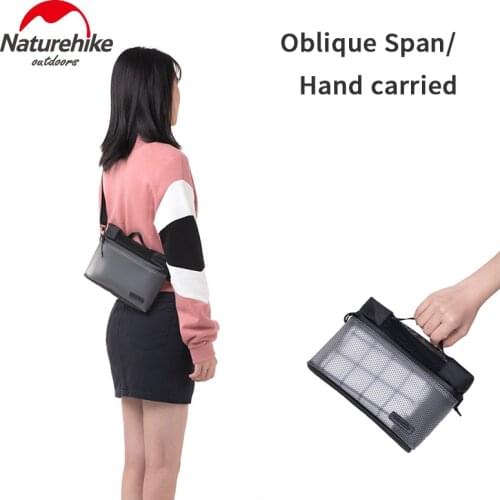 Naturehike Multifunctional TPU Clip Mesh Toiletry Bag 600D Waterproof Wash Bag Two Usages Travel Storage Bag Large Capacity Swim