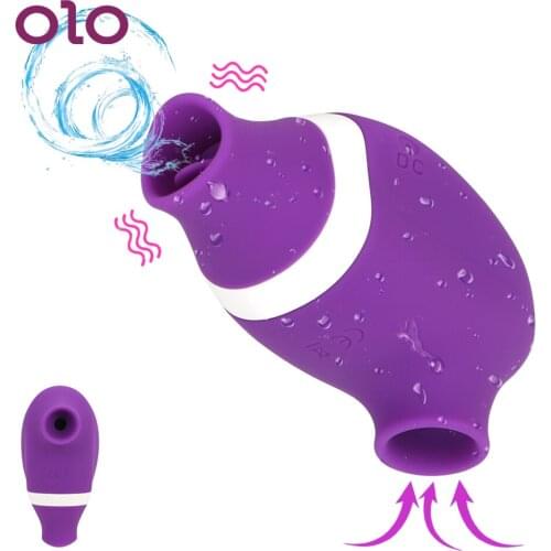 OLO Tongue Vibrator Vibrating Sex Oral Licking Nipple Sucking Clitoral Sucking G spot Stimulation 7 Speeds Sex Toys for Women