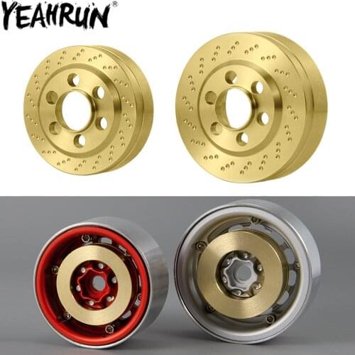 YEAHRUN RC Car Brass Internal Counterweight 65/100g for 1.9 2.2 inch Wheel Rims Axial SCX10 Wraith 90048 Balance Weight Ring