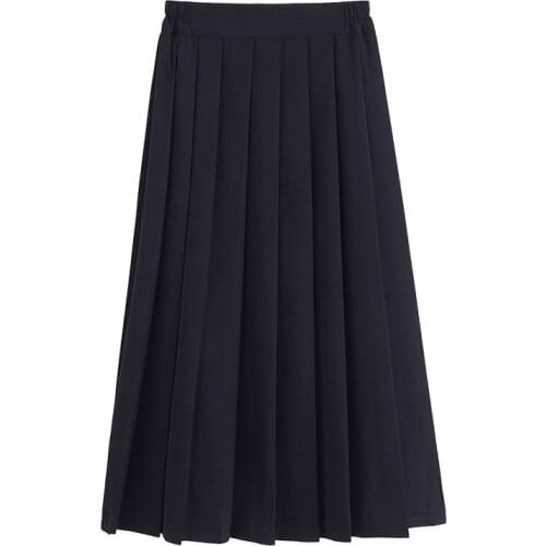 Spring And Autumn New Fashion Womens High Waist Pleated Solid Color Half Length Elastic Skirt Promotions Lady Skirts Womens