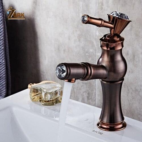 ZGRK Bathroom Faucets Oil Rubbed Bronze Fashion Pull Out Faucet Brass Bath Basin Mixer Tap Hot and Cold Water Tap Sink Crane