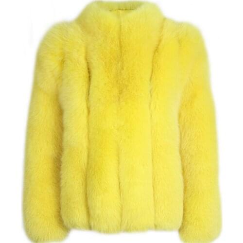 Fur real jacket ladies natural fur jacket women fox fur jacket