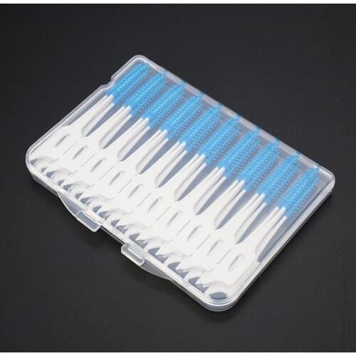 40Pcs/set Silicone Interdental Brush Teeth Gap Flosser Teeth Cleaners Toothpick Soft Teeth Brush Oral Teeth Care Tooth Hygiene