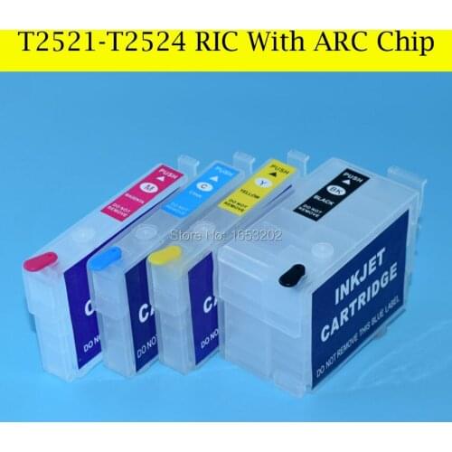 10 Sets/Lot Empty Refill Ink Cartridge For Epson T2521-T2524/252 T252 For Epson Printer 7610 WF-3620 WF-3640 With ARC Chip