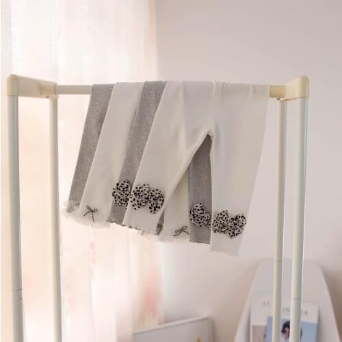 2021 Hot Sale Autumn 1 2 3 4 5 6 Years Children Birthday Pants Patchwork Kids Girls Bow Leopard Full Length Leggings Mesh Pants