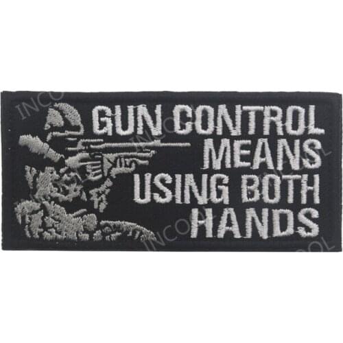 3D Embroidery Patch Gun Control Tactical Military Patches Sniper Emblem Appliques Combat Embroidered Badges Drop Shipping