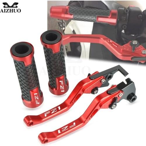CNC Aluminum Motorcycle Accessories Brake Clutch Levers Handle Grips End FZ1 LOGO FOR YAMAHA FZ1 FAZER 2001-2005 2002 2003 2004