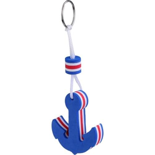 Boating Sea Fishing Water Floating Keychain Key Ring- Anchor Shape Blue Water Sports Rowing Inflatable Boats Yacht Accessories