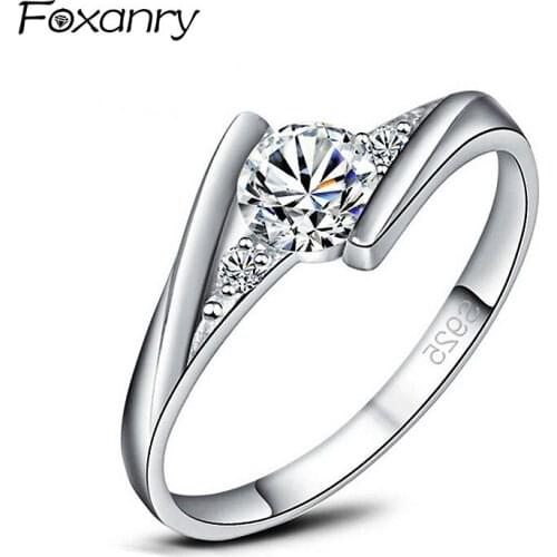 Кольца с кристаллами FOXANRY China At AliExpress