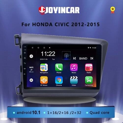JOYINCAR Android 10.1 Car NO DVD Player GPS Navigation Multimedia For Honda Civic 2012-2015 car stereo Radio 9" Headunit