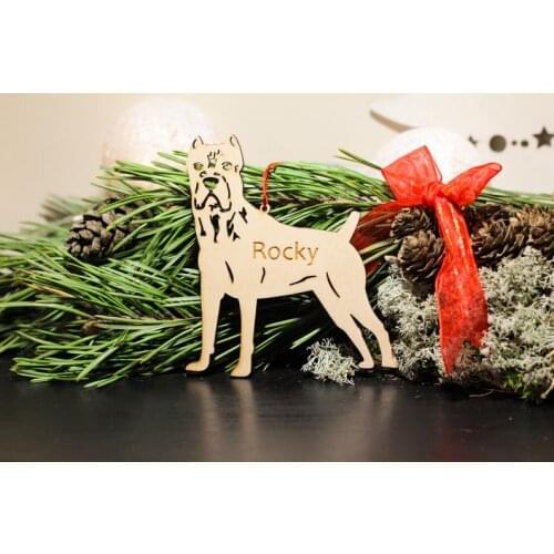 Cane Corso Wooden Ornament,Wood-cut Dog,Christmas Tree Personalized Cane Corso ornament,Italian Corso,Dog Gifts,memorial Italian Mastiff