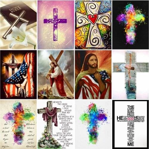 HUACAN DIY Frame Painting By Numbers Jesus Figure Acrylic On Canvas Wall Art Picture By Numbers Religion For Living Room