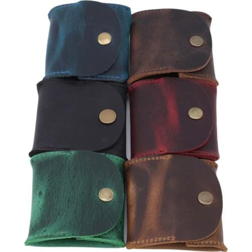 Cow Leather Wallets Coin Purse Vintage Wallet Girls Ladies Mini Card Holder Purses Money Bag Women Clutch