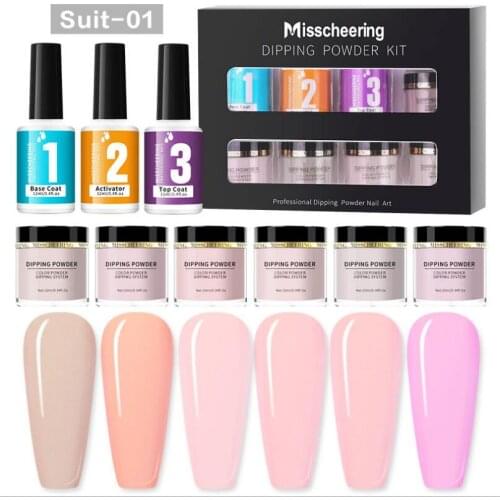 Matte Series Dipping Nail Powder Colorful Dip Nail Glitter No Lamp Cure Gradient French Chrome Dust Pigment Decor T1740