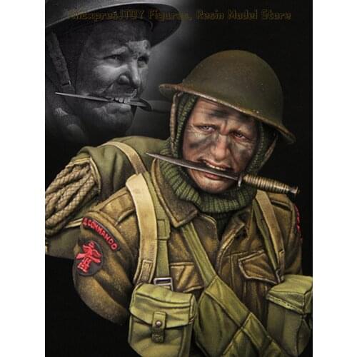 1/10 Resin bust model WWII soldier British special forces Unpainted X14